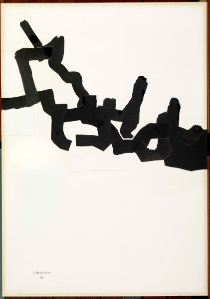 Fondation Maeght. De Giacometti à Tàpies, 50 ans de collection : Eduardo Chillida, Collage, 1969. Collage sur papier, 105 x 75 cm © Zabalaga-Leku, Adagp, Paris 2014